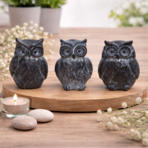Set de 3 búhos decorativos