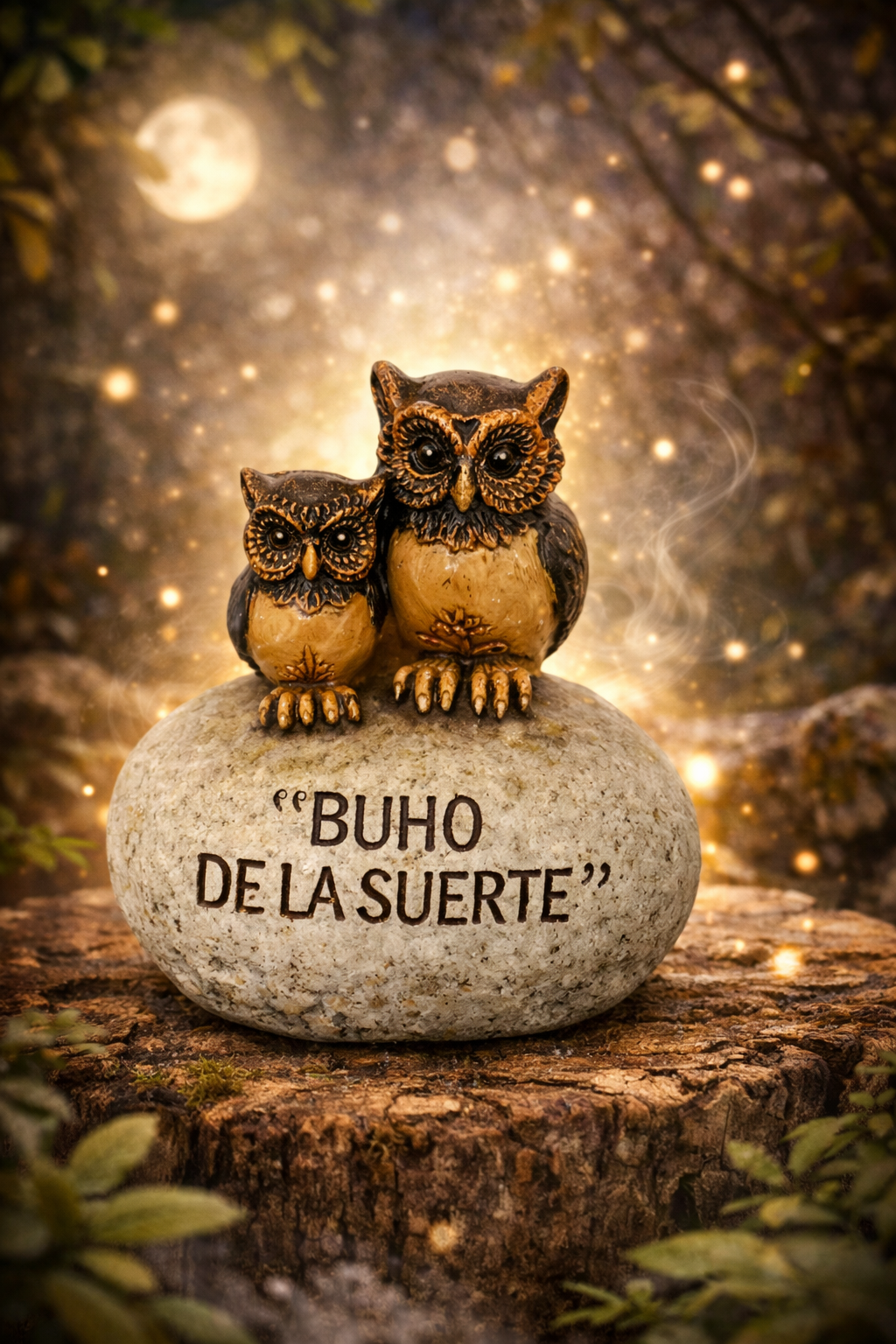 PIEDRAS BÚHOS DE LA SUERTE – 4,5 × 4 × 6 cm