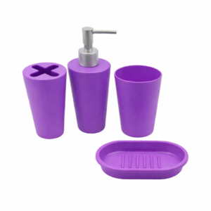 Set de 4 accesorios de baño – Colección Sensitive (varios colores)
