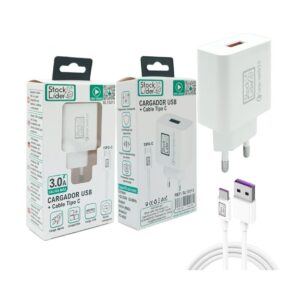 Cargador USB con cable Tipo C – Carga rápida 3.0A