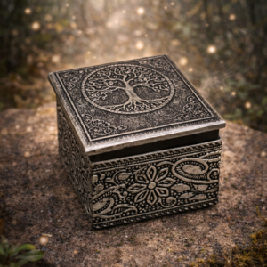 Caja decorativa MDF Árbol de la Vida – 5×5 cm