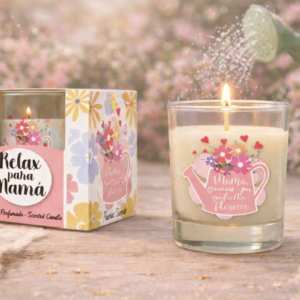 Vela aromatizada “Gracias mamá por ayudarme a florecer”