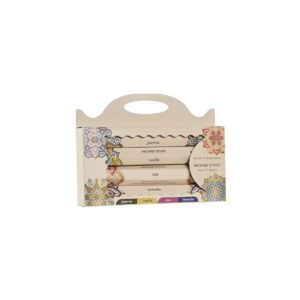 Set de Incienso Mandala – Jazmín, Vainilla, Rosa y Lavanda (4 aromas)