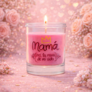 Vela aromatizada “Mamá, eres la reina de mi vida” – Detalle emotivo y decorativo
