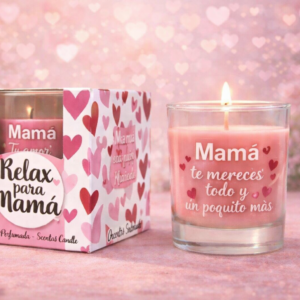 Vela aromatizada “Gracias mamá por ayudarme a florecer”