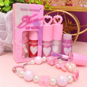 Lip Gloss Shine Hold Morning con Llavero Kawaii