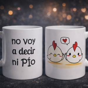 🐥 Taza divertida "No voy a decir ni pío"