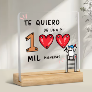Decoración de metacrilato "Te quiero de una y mil maneras" ❤️