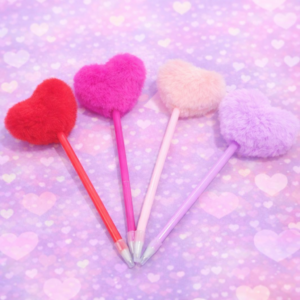 🖊️Bolígrafo Corazón Peluche Kawaii