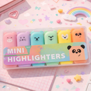 Mini subrayadores kawaii 6 colores