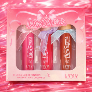 Set Lip Glaze LYVV – Pack 3 Brillos de Labios Hidratantes