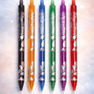 Pack 6 Bolígrafos Gel Borrables de Colores ✨
