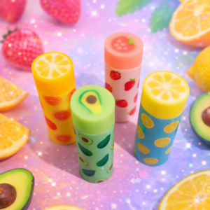 Pack de 4 Gommes Fruits Kawaii