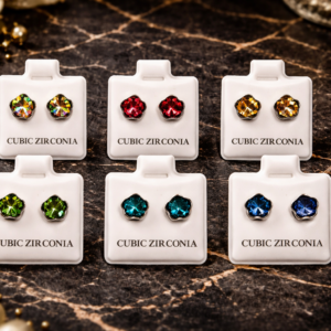 Pendientes flor de circonita brillante🌸