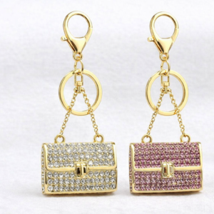 Llavero Mini Bolso Brillante con Strass 💎👜✨