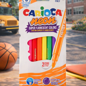 Rotuladores Neon Carioca – 8 Colores Fluorescentes Lavables