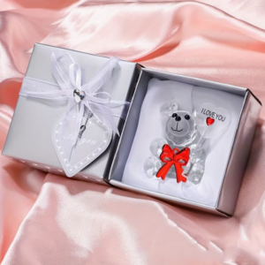 🧸 Osito Cristal "I Love You" con Caja Regalo