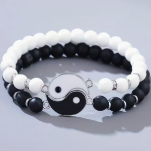🖤 Pulsera Yin Yang blanco y negro