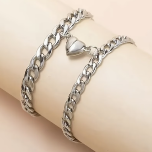 ❤️ Pulsera pareja corazón magnético