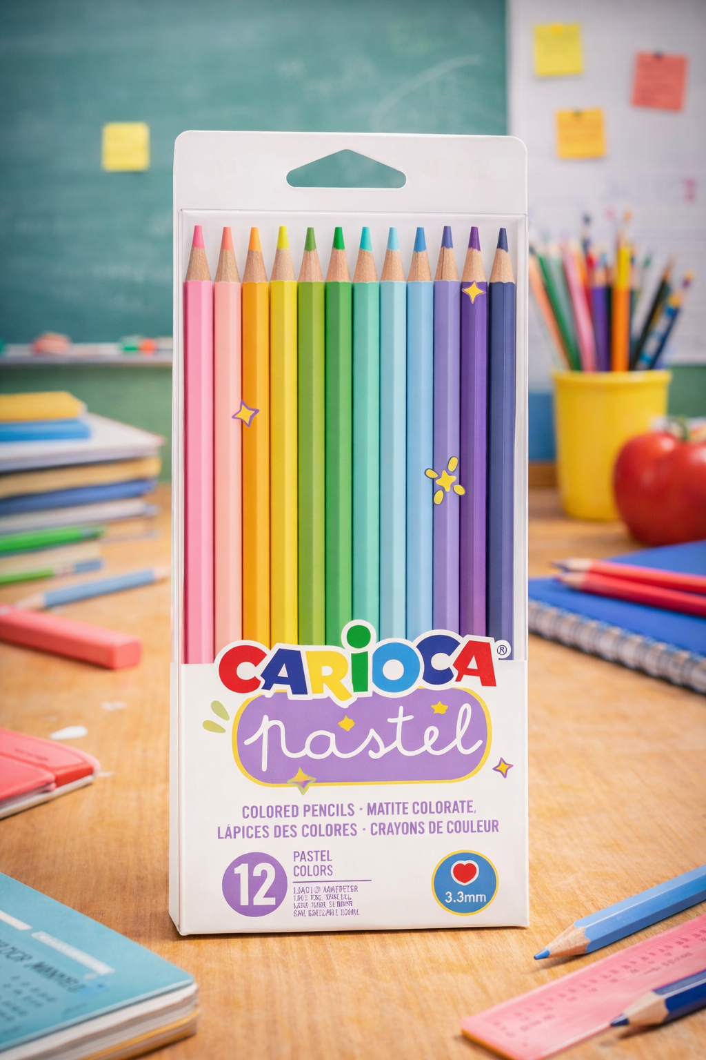 Lápices de Colores Pastel Carioca – Set 12 Colores