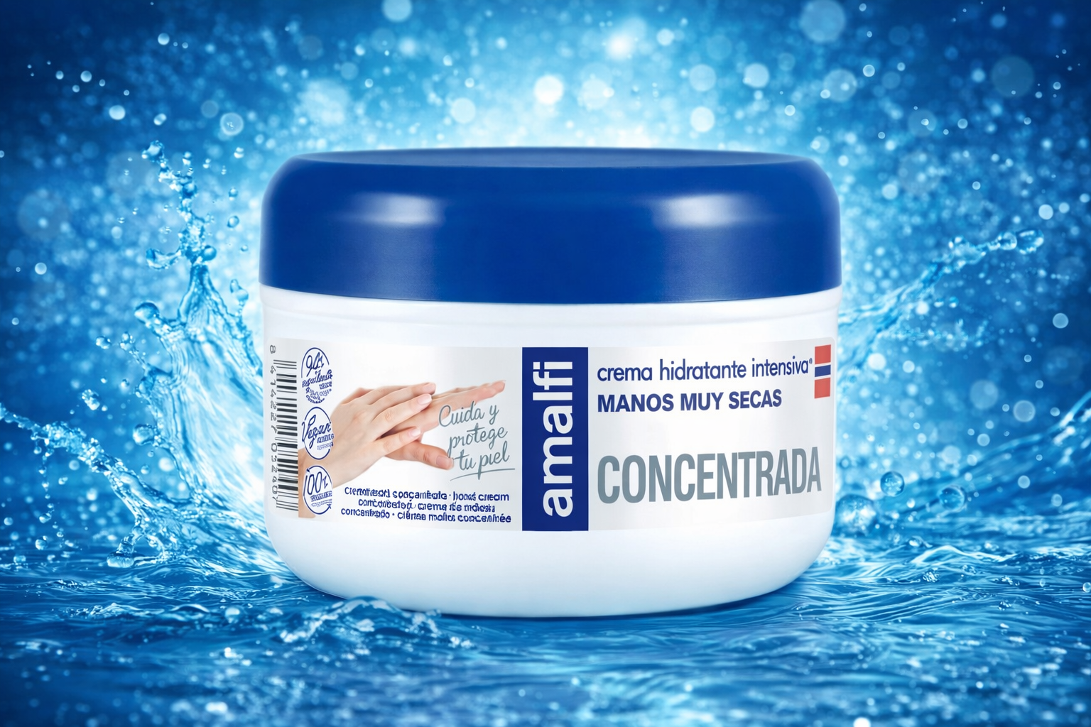 Crema hidratante concentrada manos muy secas Amalfi 200 ml