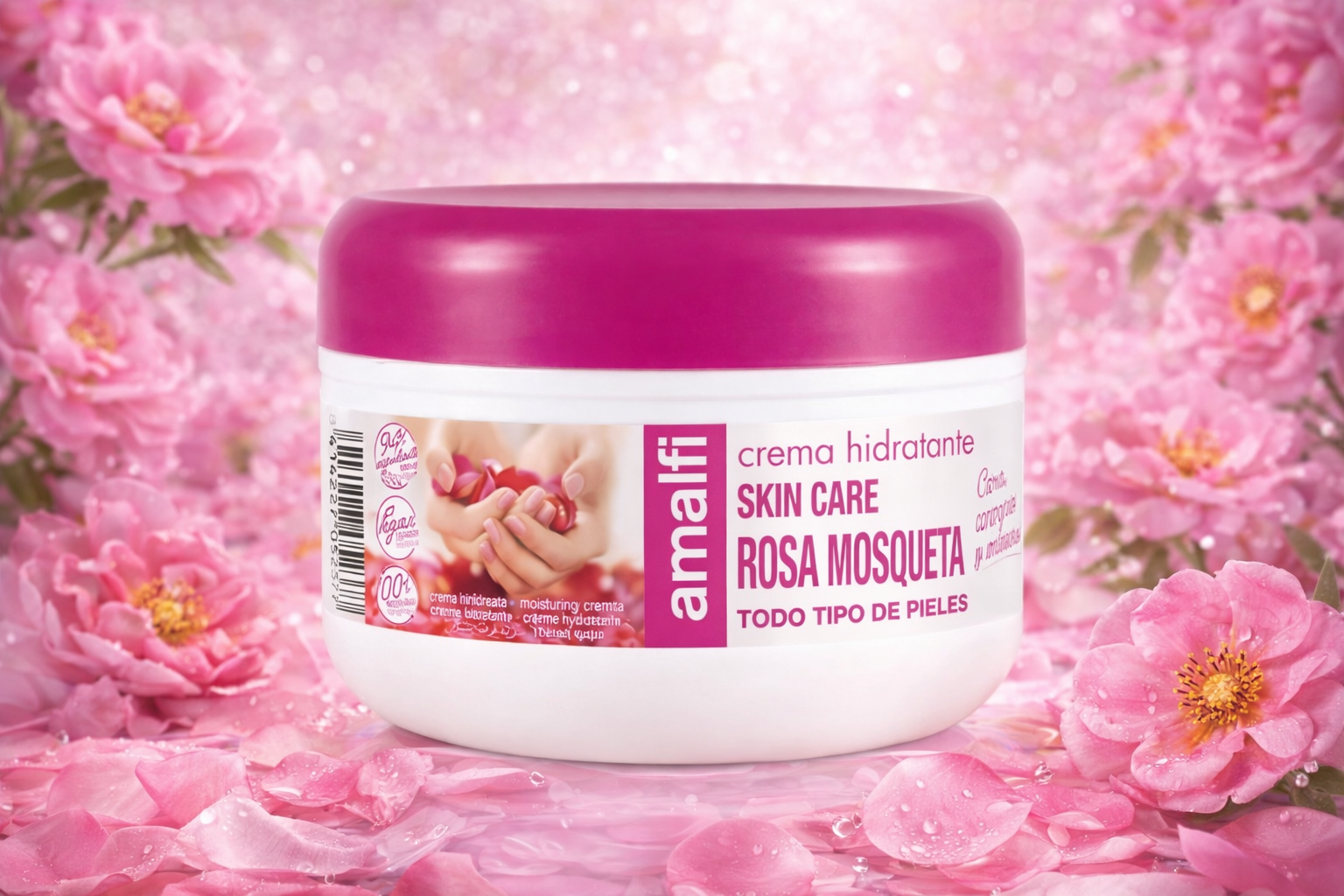 Crema Hidratante Corporal Rosa Mosqueta Amalfi 200 ml