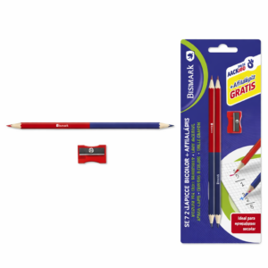 ✨ Set 2 Lápices Bicolor + Sacapuntas