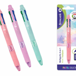 Bolígrafo 4 en 1 Pastel con Grip – 4 Colores en 1