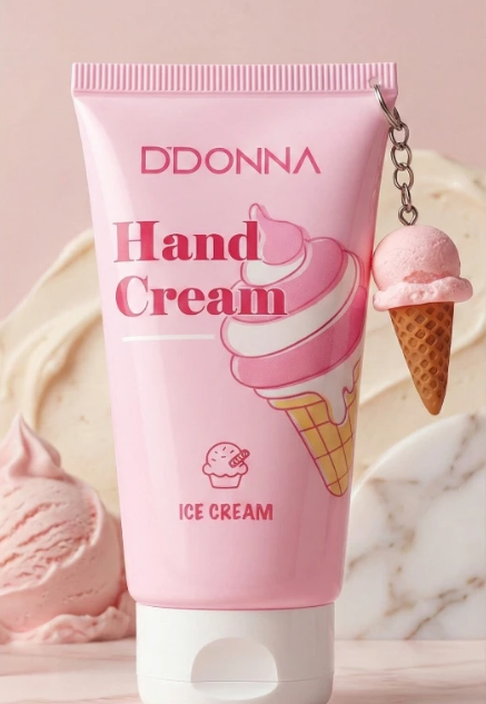 Crema de manos hidratante 50ml con colgante de helado 🍦