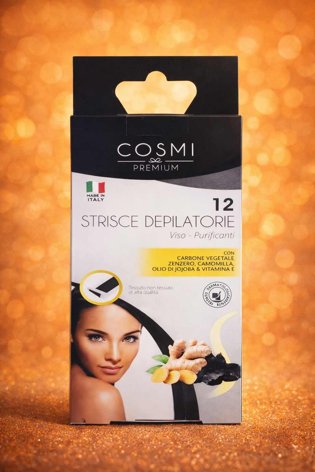 COSMI Strisce Depilatorie Viso – Pelli Normali (Carbone Vegetale)