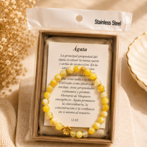 🌟 Pulsera Ágata – Claridad y Equilibrio