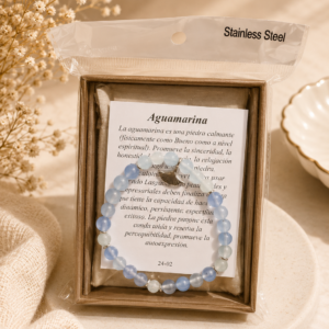 💎 Pulsera de Aguamarina – Calma y Serenidad
