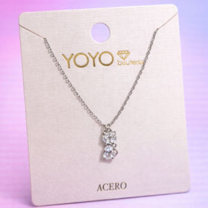 Collar Gatito de Acero Inoxidable con Cristal