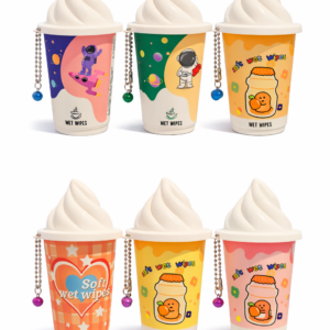 ✨ Pack 2x Toallitas Húmedas Kawaii en Forma de Helado