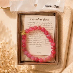 🍓Pulsera de Cristal de Fresa – Amor y Energía Positiva