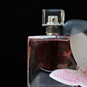 perfume, flacon, glass bottle, bottle, still life, perfume bottle, butterfly, fragrance, fragrant, pink, perfume, perfume, perfume, perfume, perfume