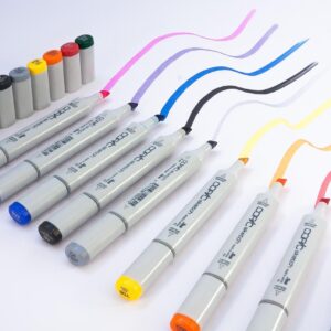 marker, felt tip pens, writing implement, drawing device, multicoloured, to dye, write, draw, sketch, graphic design, tool, open, try out, color sample, copic, marker, marker, marker, marker, marker