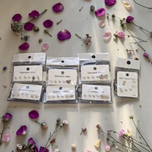 Pack 3 Pares Pendientes Plateados Acero Inoxidable 316L