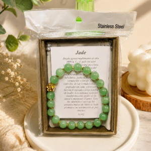 💚Pulsera de Jade – Suerte y Protección