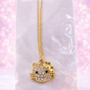 Collar Mini Kitty con Brillos – Acero Inoxidable