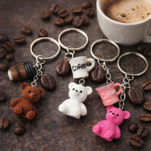 Llavero Oso para Amantes del Café 🧸☕✨