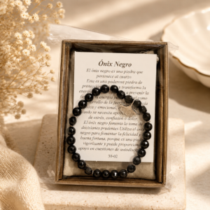 🖤Pulsera de Ónix Negro – Protección y Fortaleza