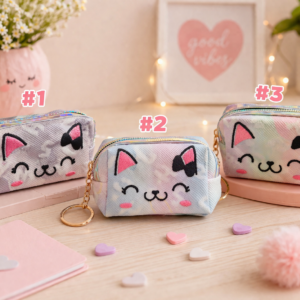 24326179-3d7d-4686-acb6-e7a4e88ce6ac Monedero kawaii con llavero 🐱✨