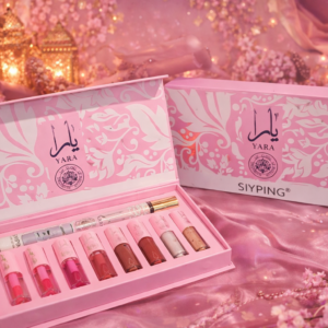 Set Yara Rosa – Lip Gloss & Perfume Collection 🌸✨