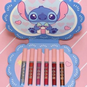 Set de Gloss Labial Stitch 💙 – Pack de 6 Colores Nude y Brillo