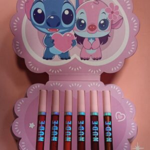 Set de Labiales 6 Piezas Estilo Kawaii – Stitch & Angel 💄💕✨