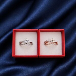 Anillo Elegante con Zirconia Brillante Diseño Cruzado 💍✨