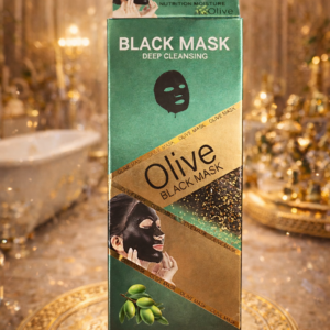 Mascarilla facial negra con aceite de oliva