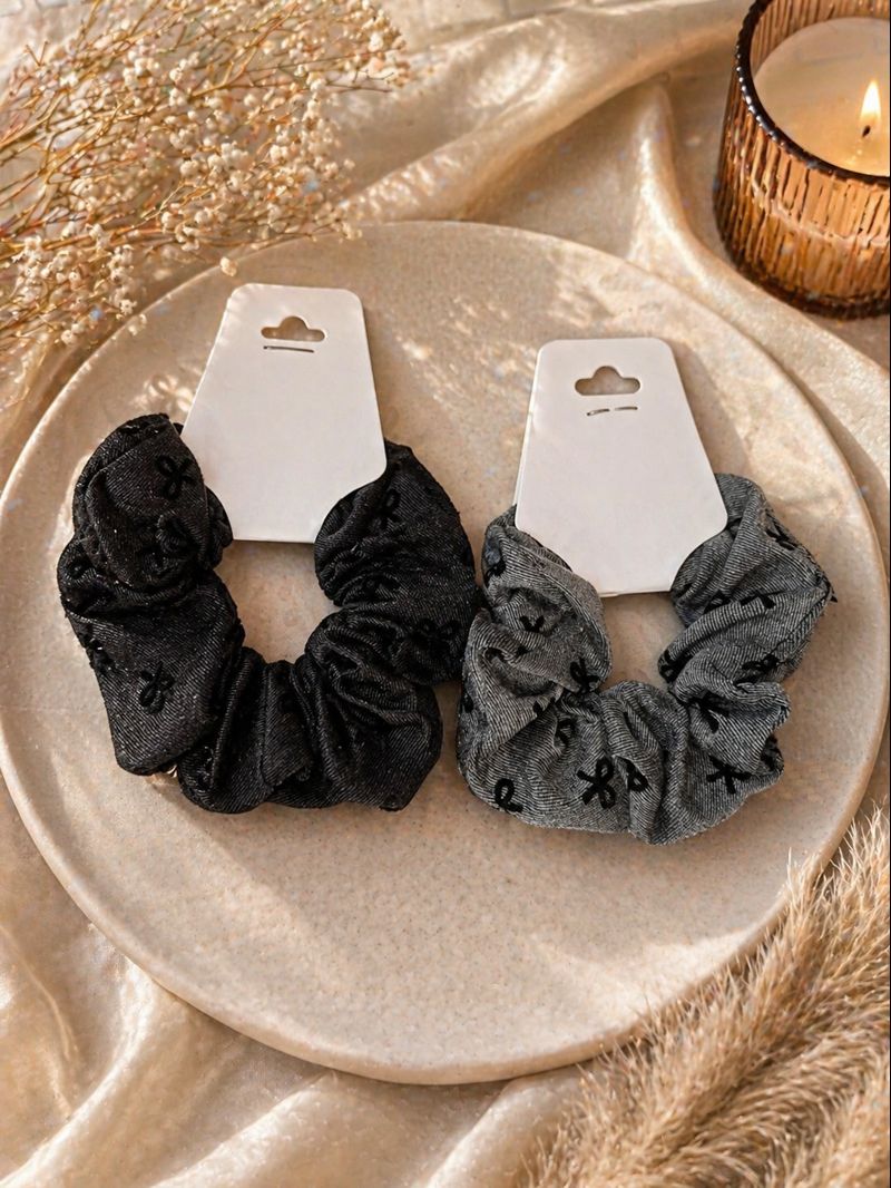 Pack 2 Scrunchies Lazos – Elegancia y Comodidad ✨