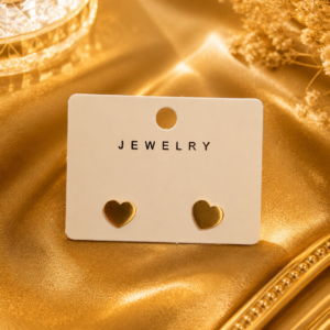 Pendientes Corazón Dorado Minimalista ✨ | Acero Inoxidable